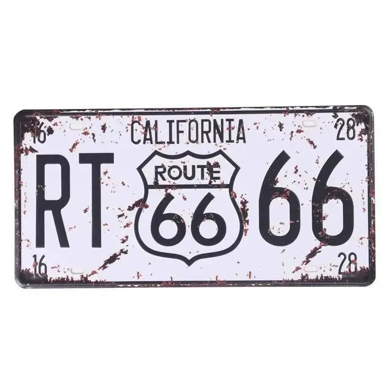 Plaque immatriculation Américain Vintage - Le Pratique du Motard