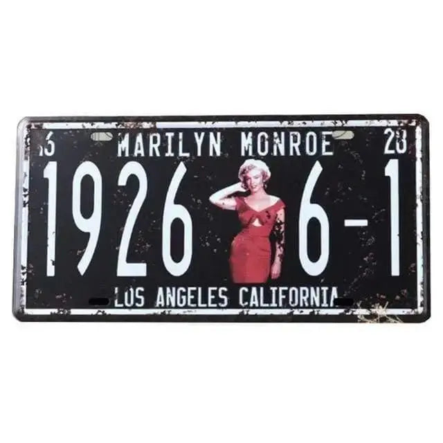 Plaque immatriculation Américain Vintage - Le Pratique du Motard
