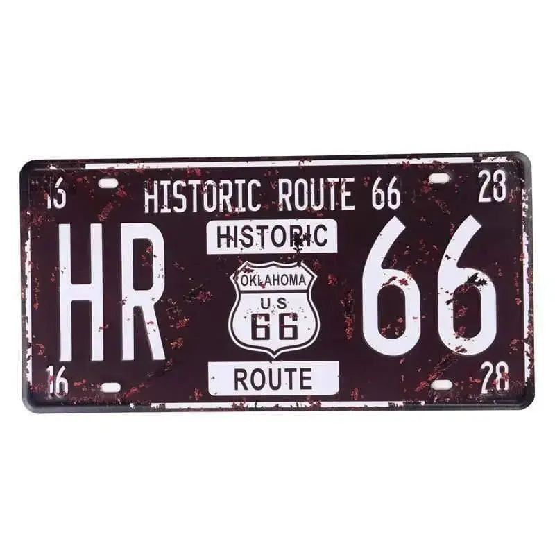 Plaque immatriculation Américain Vintage - Le Pratique du Motard