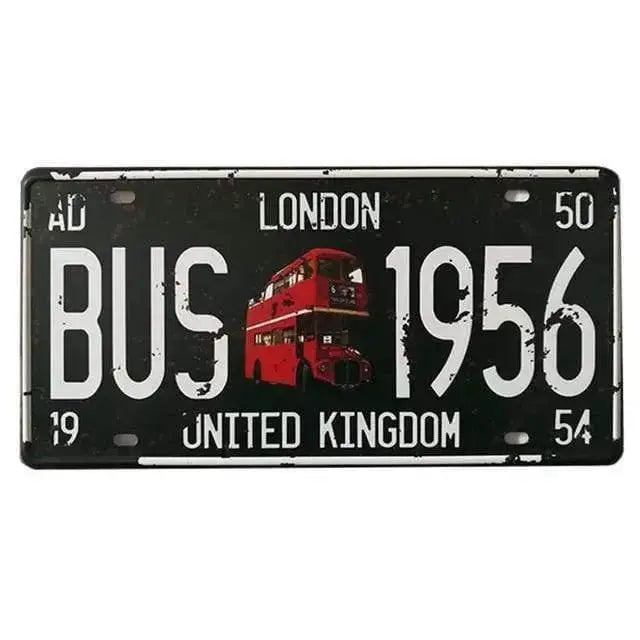 Plaque immatriculation Américain Vintage - Le Pratique du Motard