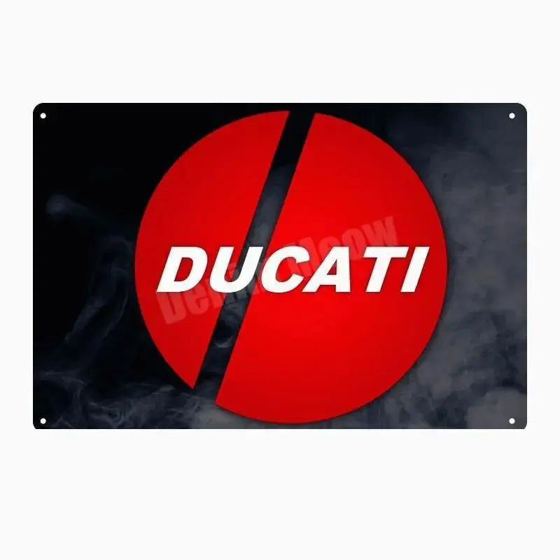 Plaque métalique décorative DUCATI CORSE - Le Pratique du Motard