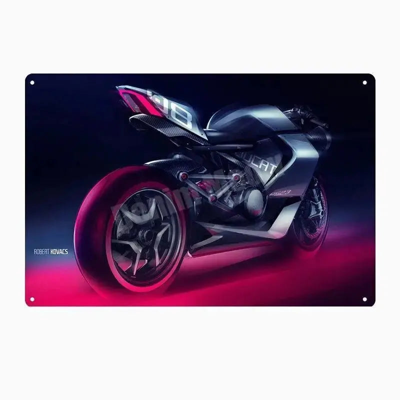 Plaque métalique décorative DUCATI CORSE - Le Pratique du Motard