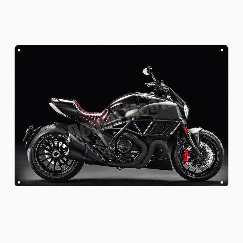 Plaque métalique décorative DUCATI CORSE - Le Pratique du Motard