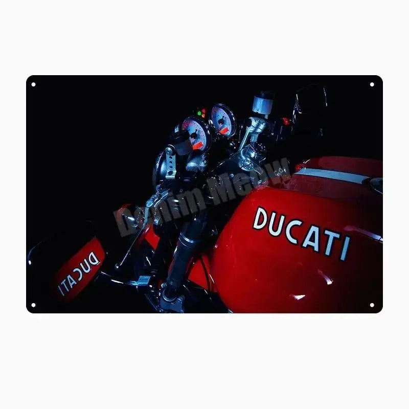 Plaque métalique décorative DUCATI CORSE - Le Pratique du Motard