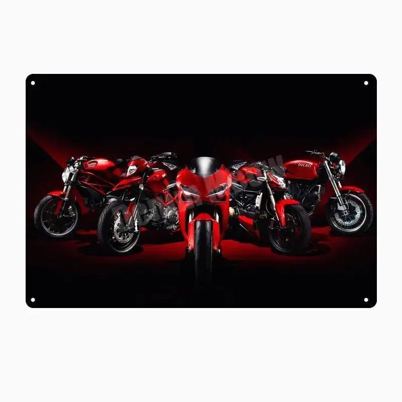 Plaque métalique décorative DUCATI CORSE - Le Pratique du Motard