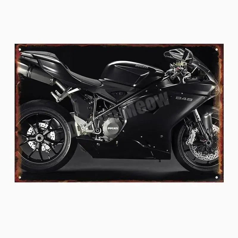 Plaque métalique décorative DUCATI CORSE - Le Pratique du Motard