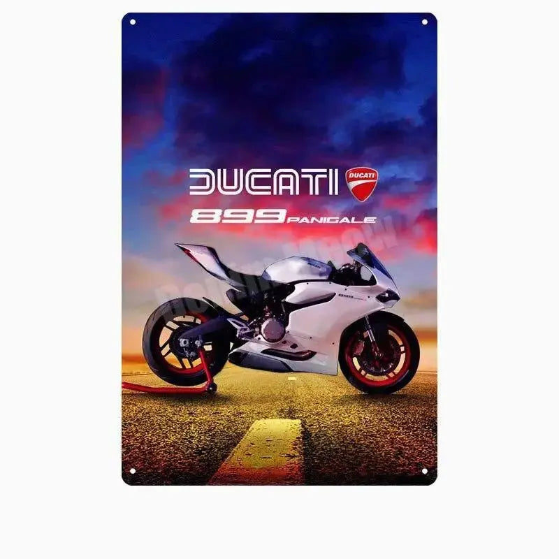 Plaque métalique décorative DUCATI CORSE - Le Pratique du Motard