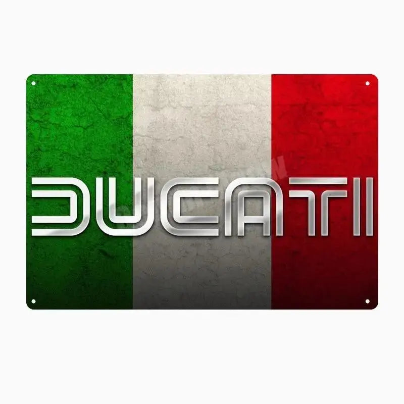 Plaque métalique décorative DUCATI CORSE - Le Pratique du Motard