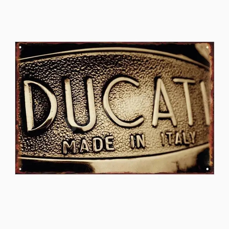 Plaque métalique décorative DUCATI CORSE - Le Pratique du Motard