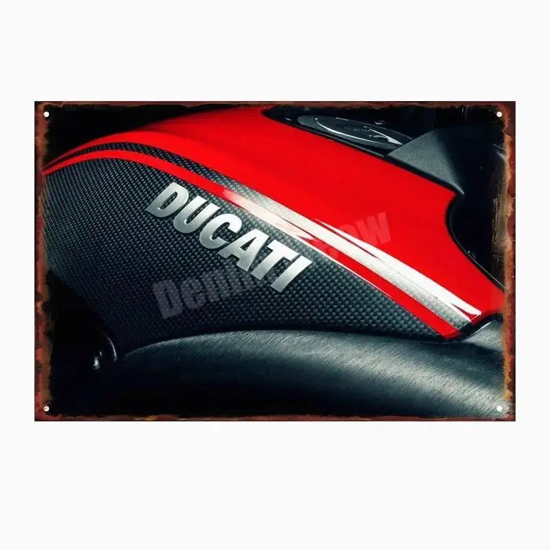 Plaque métalique décorative DUCATI CORSE - Le Pratique du Motard