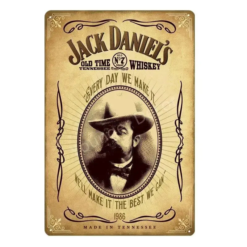 Plaque métallique décorative "Jack Daniel'S" - Le Pratique du Motard