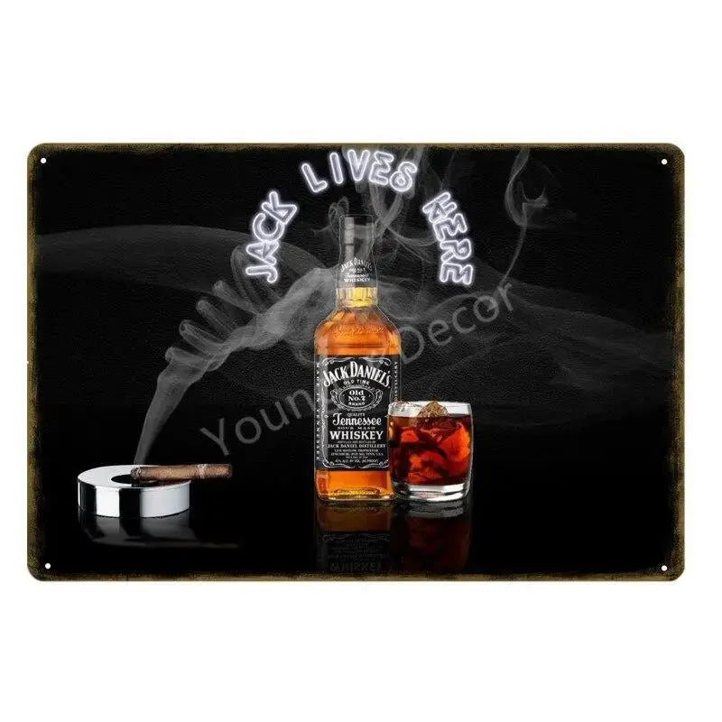 Plaque métallique décorative "Jack Daniel'S" - Le Pratique du Motard