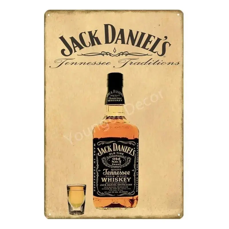 Plaque métallique décorative "Jack Daniel'S" - Le Pratique du Motard