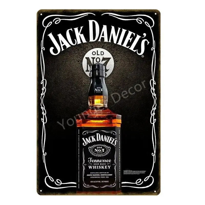 Plaque métallique décorative "Jack Daniel'S" - Le Pratique du Motard