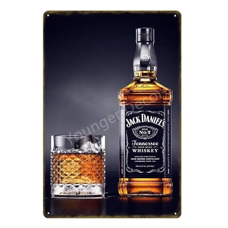 Plaque métallique décorative "Jack Daniel'S" - Le Pratique du Motard