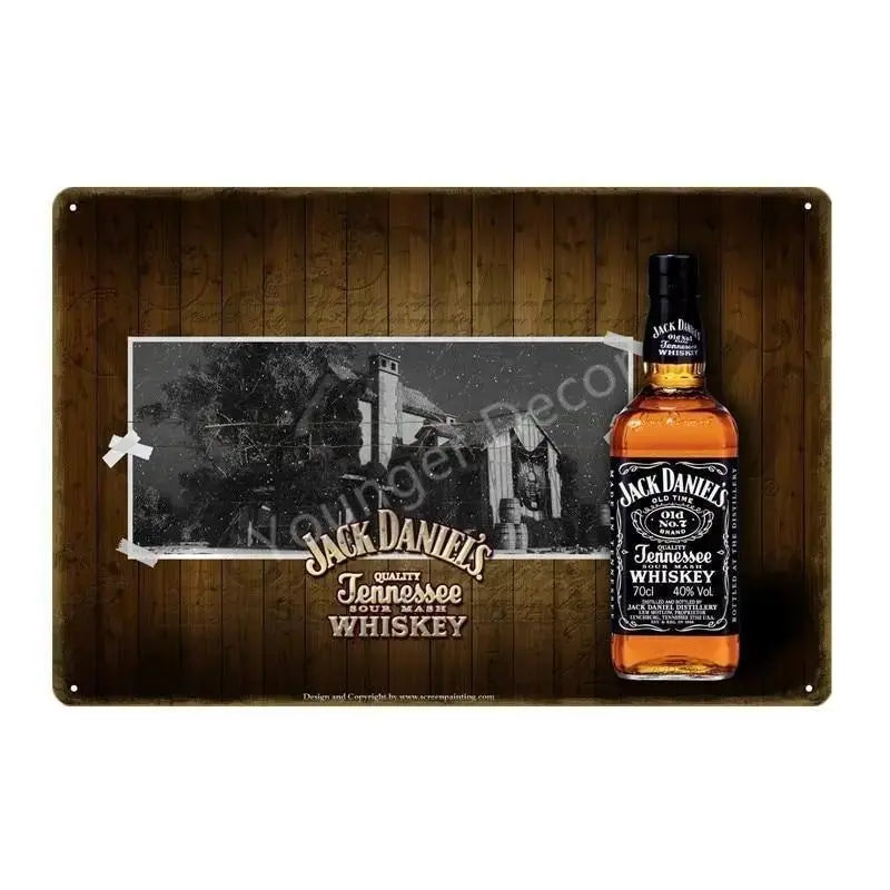 Plaque métallique décorative "Jack Daniel'S" - Le Pratique du Motard