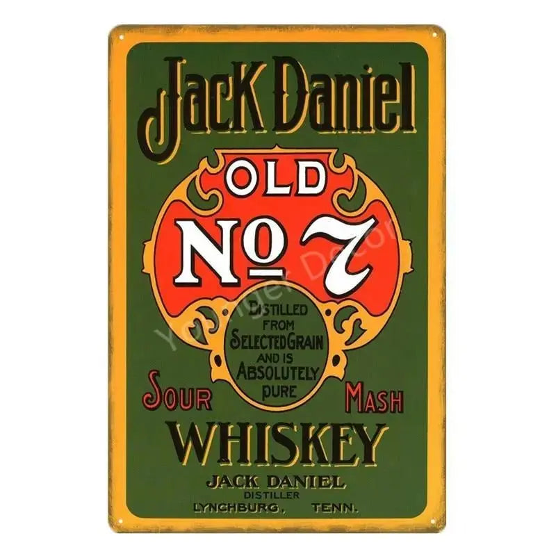 Plaque métallique décorative "Jack Daniel'S" - Le Pratique du Motard