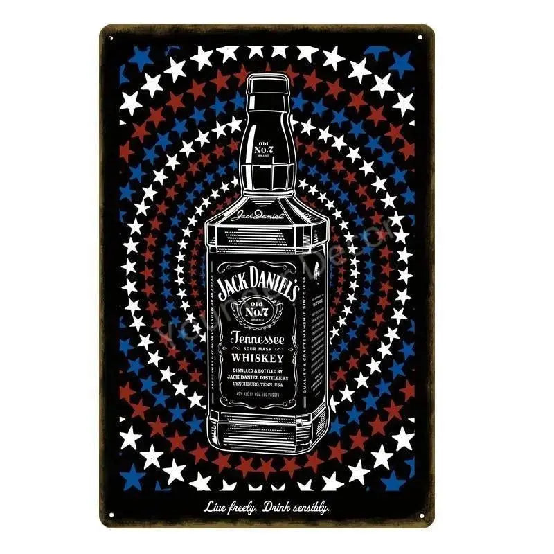 Plaque métallique décorative "Jack Daniel'S" - Le Pratique du Motard