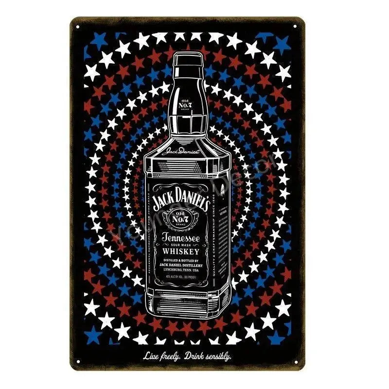 Plaque métallique décorative "Jack Daniel'S" - Le Pratique du Motard