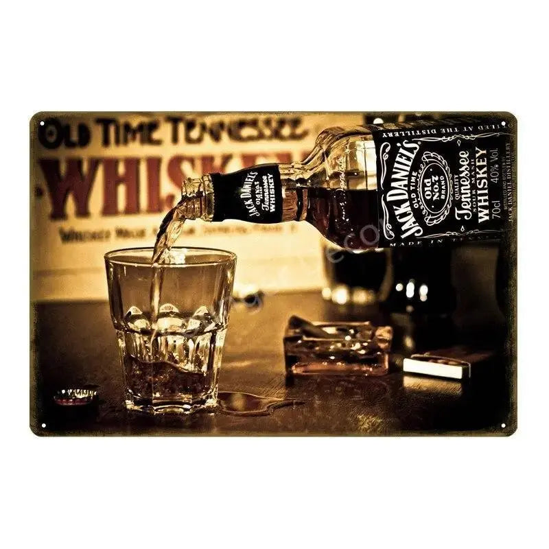 Plaque métallique décorative "Jack Daniel'S" - Le Pratique du Motard