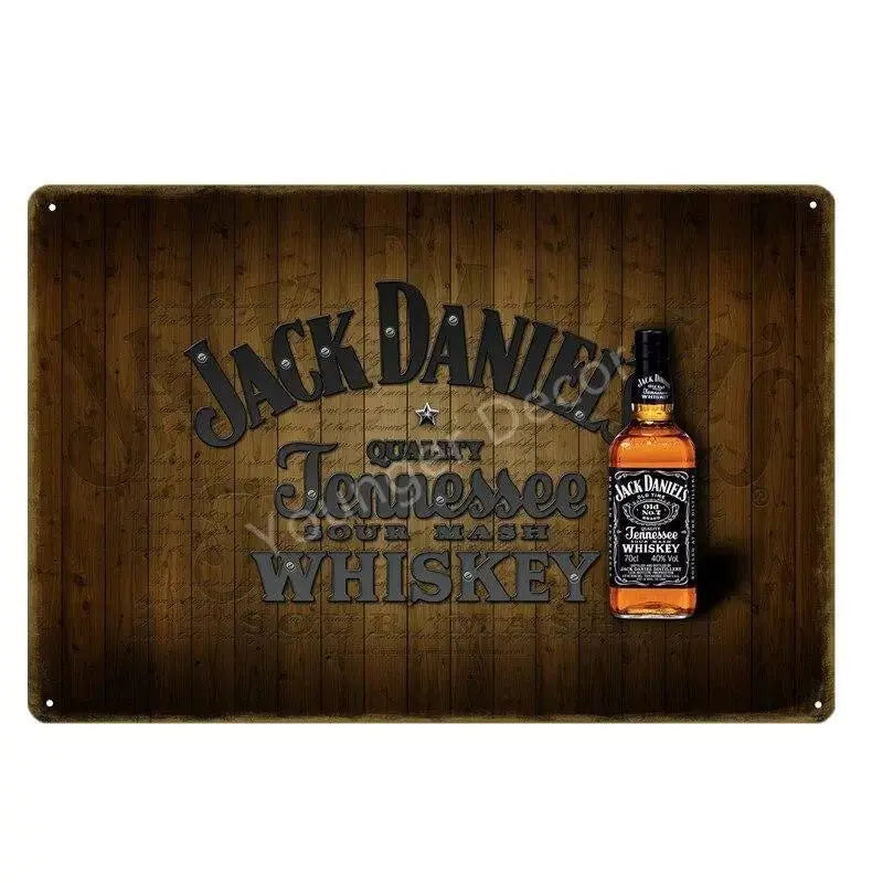 Plaque métallique décorative "Jack Daniel'S" - Le Pratique du Motard