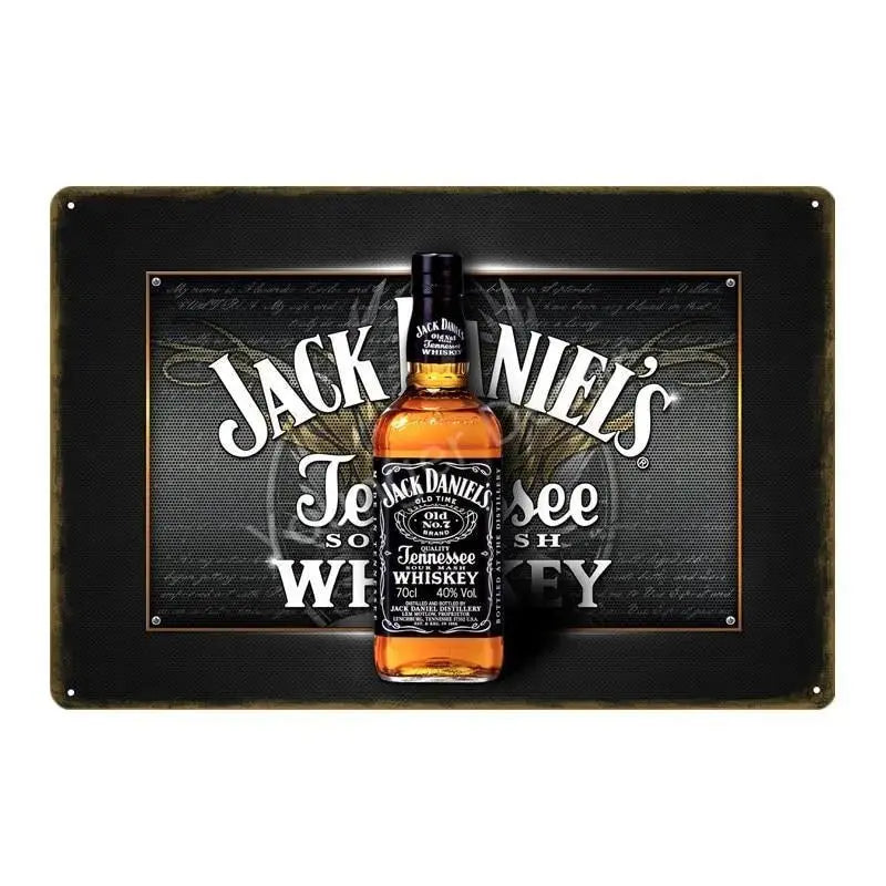 Plaque métallique décorative "Jack Daniel'S" - Le Pratique du Motard