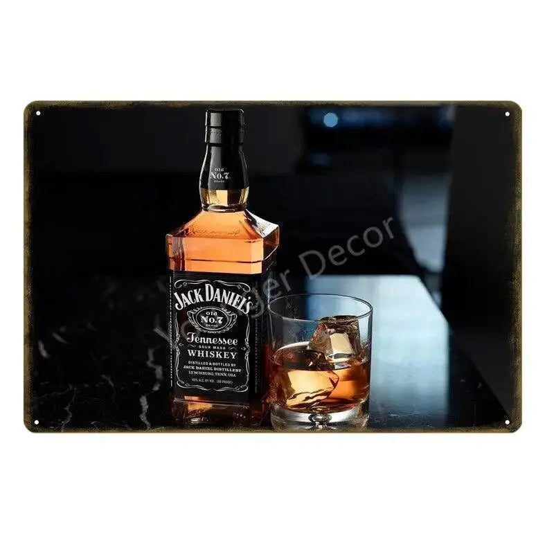 Plaque métallique décorative "Jack Daniel'S" - Le Pratique du Motard