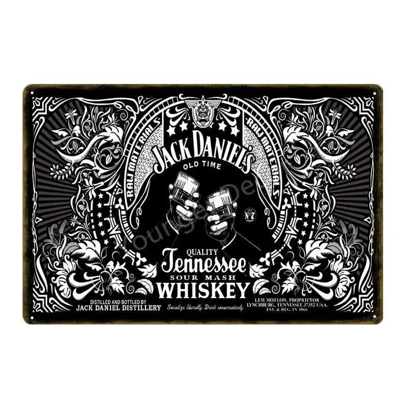 Plaque métallique décorative "Jack Daniel'S" - Le Pratique du Motard