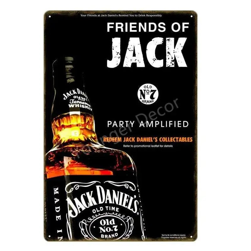 Plaque métallique décorative "Jack Daniel'S" - Le Pratique du Motard