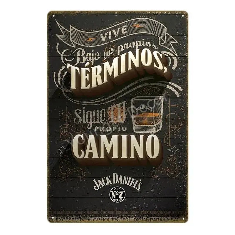 Plaque métallique décorative "Jack Daniel'S" - Le Pratique du Motard