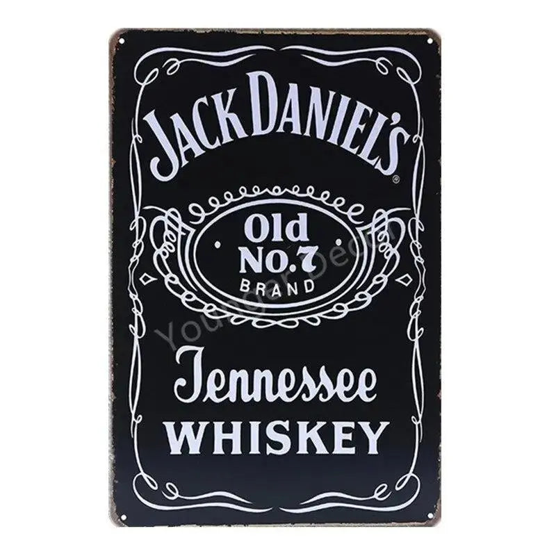 Plaque métallique décorative "Jack Daniel'S" - Le Pratique du Motard