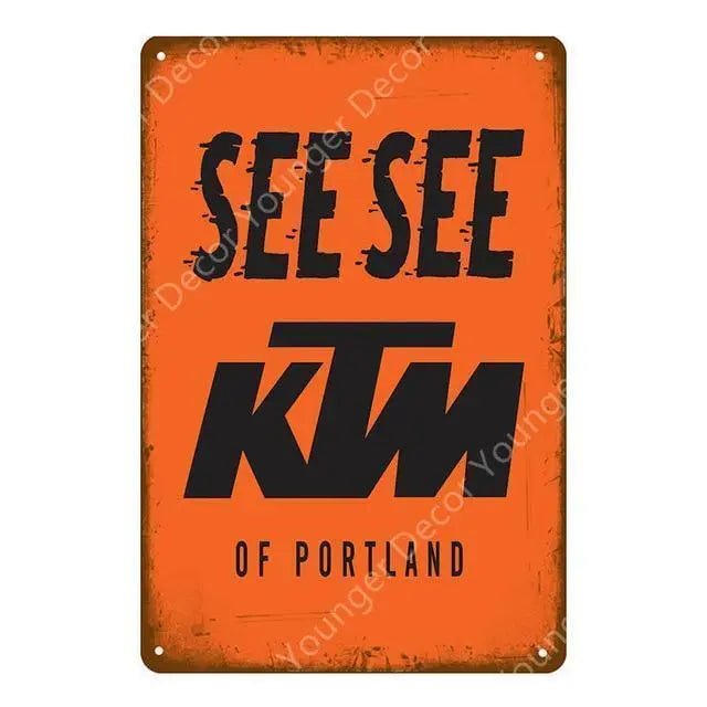 Plaque métallique Off-road KTM - Le Pratique du Motard