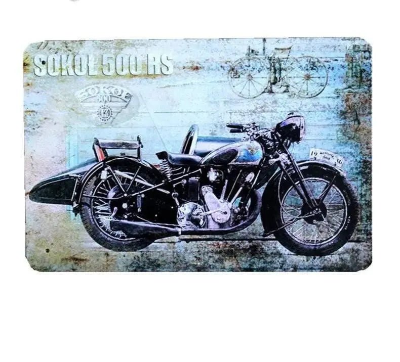 Plaques Métalliques Rétro Vintage - Le Pratique du Motard