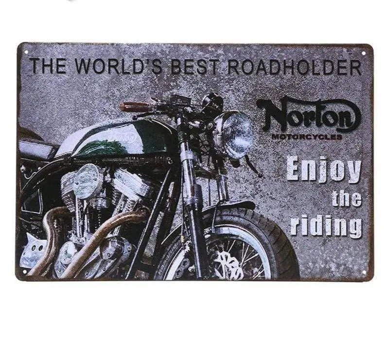 Plaques Métalliques Rétro Vintage - Le Pratique du Motard
