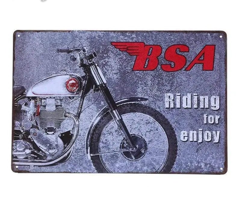 Plaques Métalliques Rétro Vintage - Le Pratique du Motard