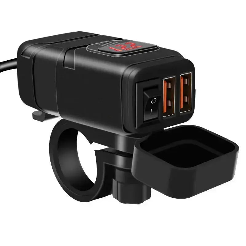 chargeur usb 12v 2a étanche avec interupteur pour scooter - moto