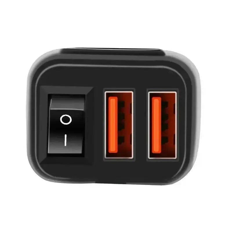 Prise USB moto Fast Charge + Voltmeter - Le Pratique du Motard
