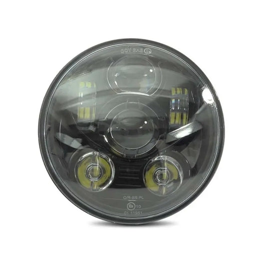 Projecteur LED moto 5,75 pouces avec Adaptateur H4-H13 compatible avec Harley Davidson noir Le Pratique du Motard