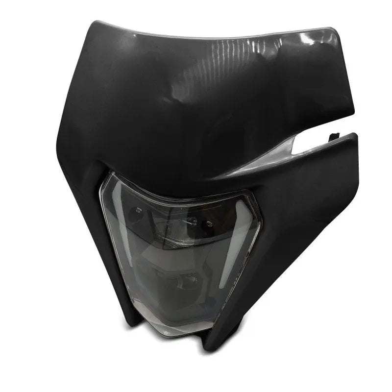 Projecteur LED moto + plaque Enduro Offroad SW1 DRL noir Le Pratique du Motard