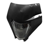 Projecteur LED moto + plaque Enduro Offroad SW1 DRL noir Le Pratique du Motard