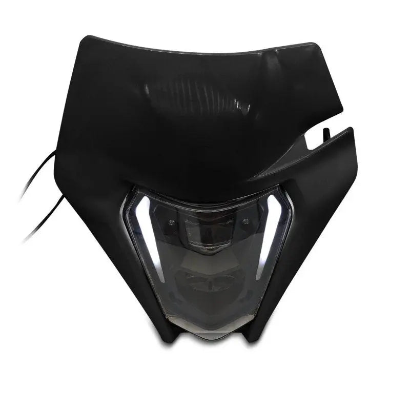 Projecteur LED moto + plaque Enduro Offroad SW1 DRL noir Le Pratique du Motard