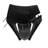 Projecteur LED moto + plaque Enduro Offroad SW1 DRL noir Le Pratique du Motard