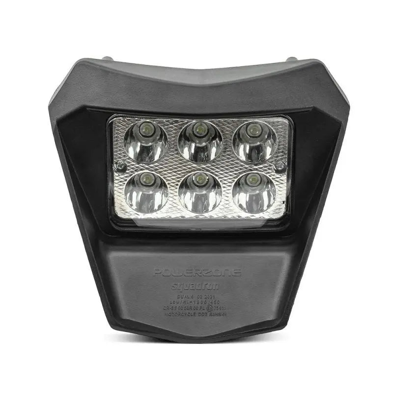 Projecteur LED moto + plaque pour Enduro XDure BK2 carenage Universel noir Le Pratique du Motard