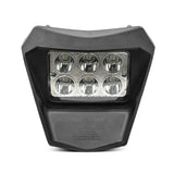 Projecteur LED moto + plaque pour Enduro XDure BK2 carenage Universel noir Le Pratique du Motard
