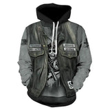 Pull a capuche SONS OF ANARCHY 3D - Le Pratique du Motard