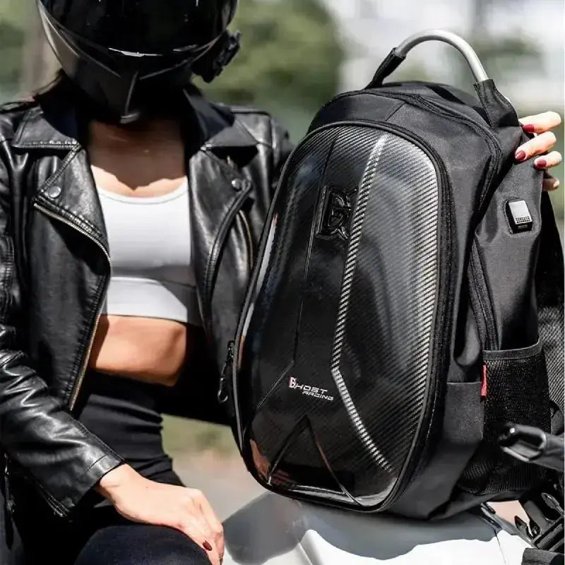 Sac a dos moto Carbone XGP-V2 - Le Pratique du Motard