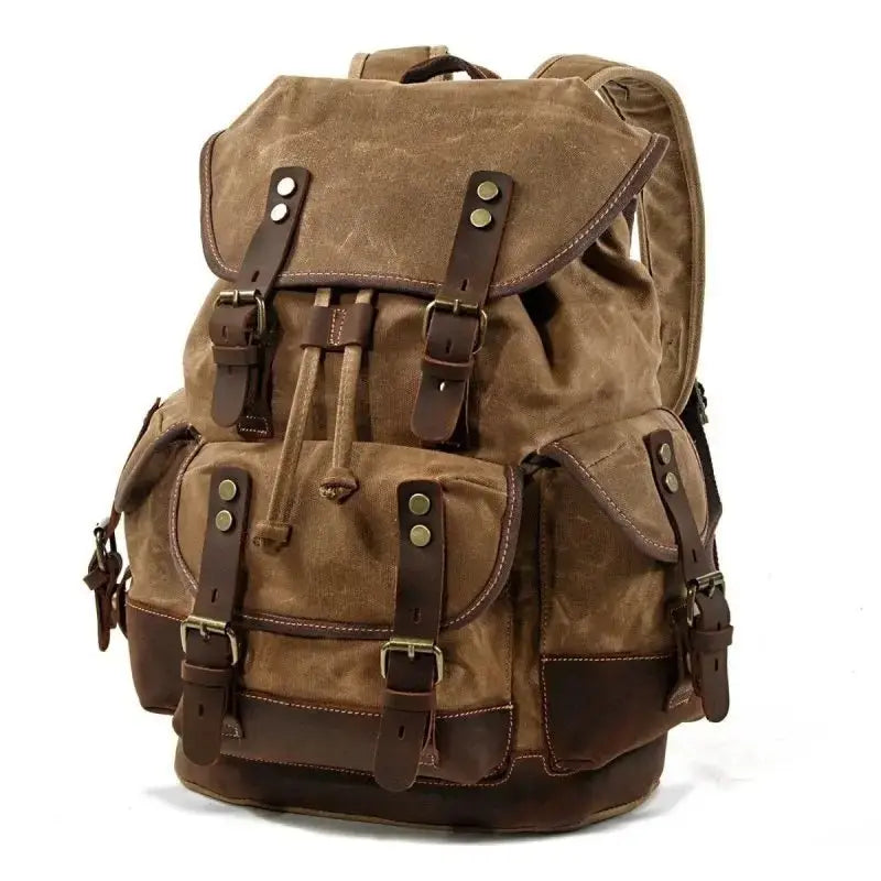 Sac à Dos Vintage moto - Retro marron - Le Pratique du Motard