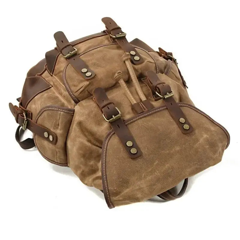 Sac à Dos Vintage moto - Retro marron - Le Pratique du Motard