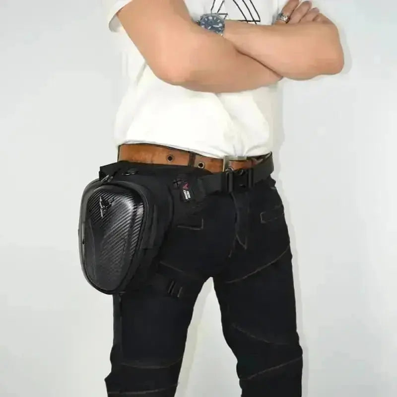 Sac de jambe moto - Spider Carbone - Le Pratique du Motard