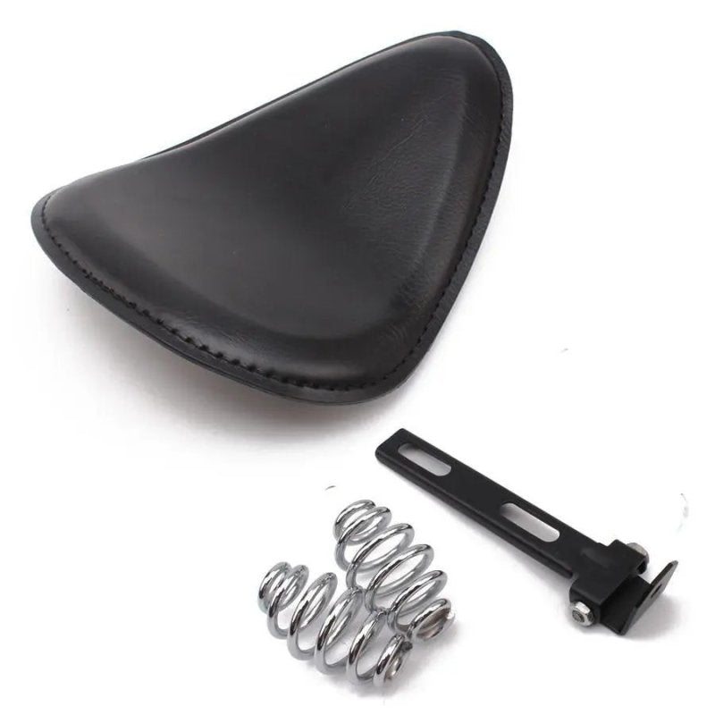 Selle moto en cuir a ressort pour sportster XL883 1200 - Le Pratique du Motard